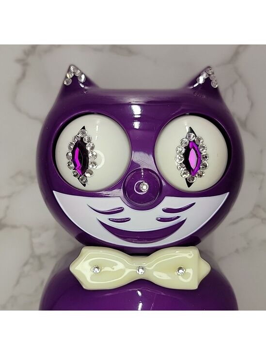 Kit-Cat Klock Other - Rare Jeweled Boysenberry Kit Cat Klock with glow in the dark bow tie & tail